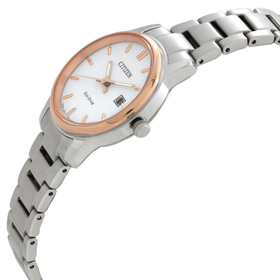 Citizen Eco-Drive White Dial Two-Tone Ladies Watch EW2319-71A