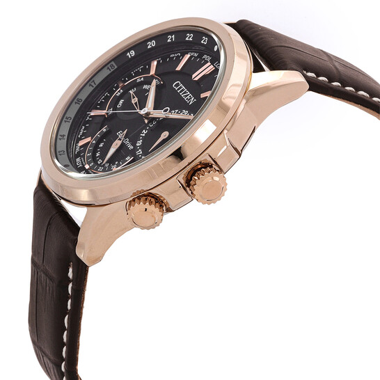 Citizen Eco-Drive World Time Chronograph Black Dial Men's