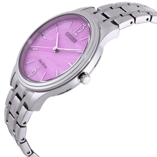 Citizen Elegance Eco-Drive Pink Dial Ladies Watch EM0411-71X