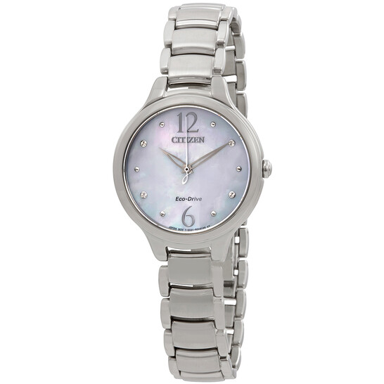 Citizen L Crystal Mother of Pearl Dial Ladies Watch EM0550-59D - 546x546