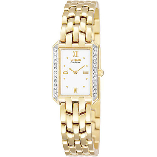 Citizen Ladies Silhouette Gold-Tone Crystals Watch EW9392-56A - 546x546