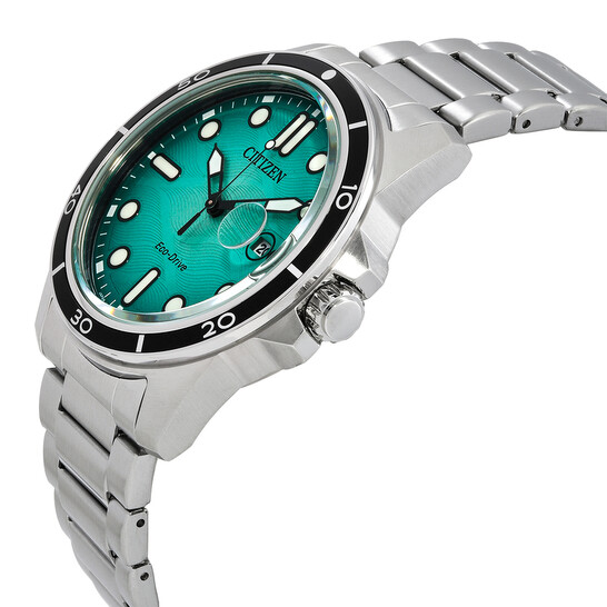 Citizen Marine 1810 Eco-Drive Turquoise Dial Men's Watch AW1816