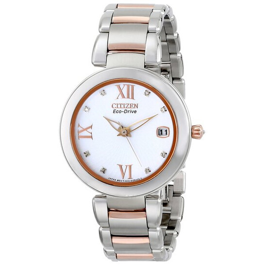 Citizen Marne Eco-Drive Two-Tone Rose Gold Stainless Steel Ladies Watch EO1116-57A - 546x546