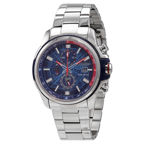 Citizen Marvel Spider-Man Eco-Drive Chronograph Blue Dial