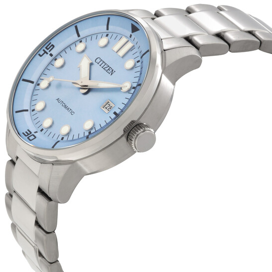 CITIZEN 掛時計 メカニカル シルバー・ブルー Citizen Mechanical Automatic Light Blue Dial Men's Watch NJ0191