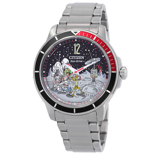 ミッキーちゃん Citizen Mickey Astronaut Eco-Drive Coke Bezel Men's Watch AW1709