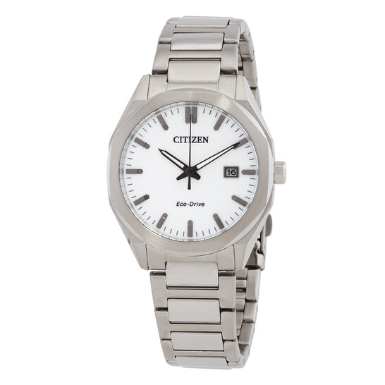 4588さま2062 Citizen Octangle Eco-Drive White Dial Unisex Watch BM7620-83A