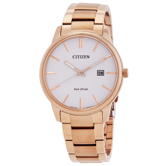 Citizen Pair Eco-Drive White Dial Men's Watch BM6973-97A
