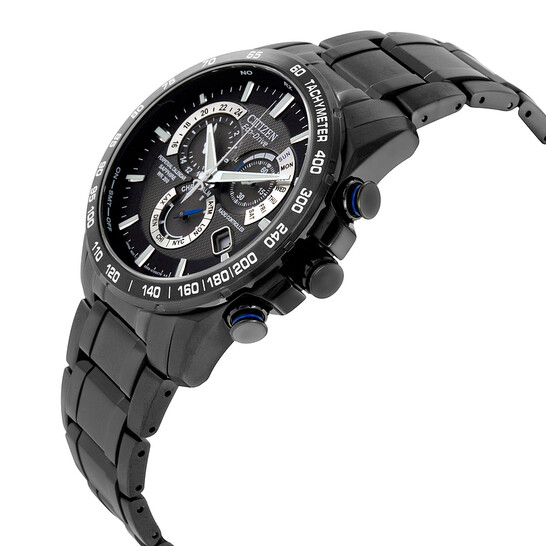 Citizen Perpetual Chrono A-T Black Dial Men's Watch AT4007-54E