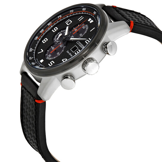 Citizen Primo Chronograph Eco-Drive Black Dial Men's Watch CA0681