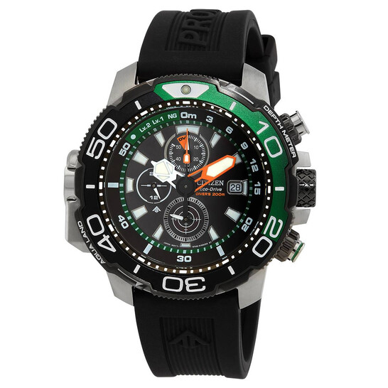 Citizen Promaster Aqualand Chronograph Black Dial Sprite Bezel