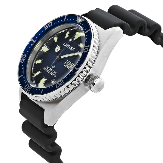 Citizen Promaster Diver's Automatic NY0129-07L - Orologio Uomo Meccanico, Cassa 41mm, Quadrante Blu, Cinturino In Silicone Nero, 200m