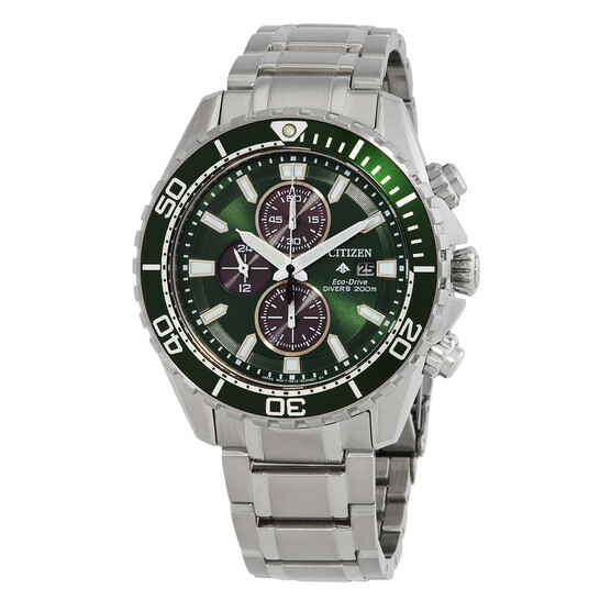 Citizen Promaster Dive Chronograph Eco-Drive Green Dial Men's