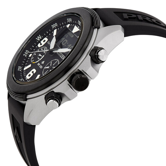 CITIZEN Eco-Drive PROMASTER メンズ　腕時計 Citizen Promaster Land Chronograph Analog-Digital Black Dial Men's