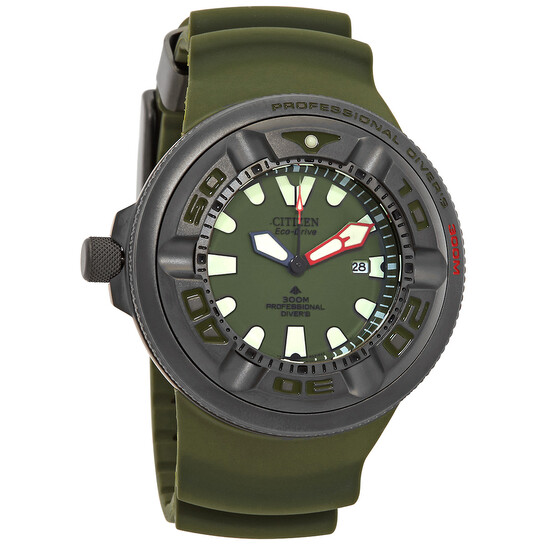 Citizen Promaster Marine Eco-Drive Green Dial Men's Watch BJ8057