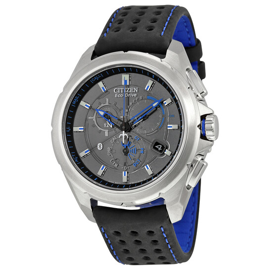 Citizen Proximity Eco-Drive Black Dial Black Leather Men's Watch AT7030-05E - 546x546