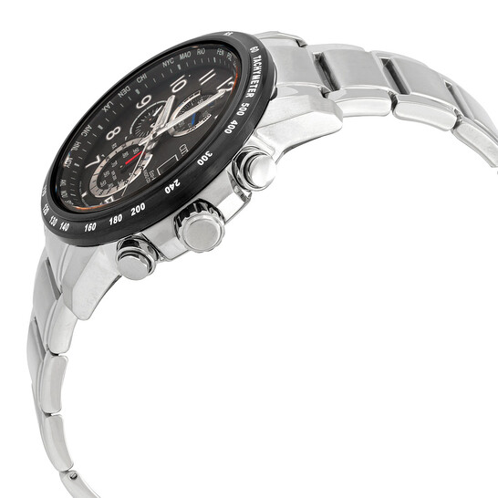 Citizen Perpetual Alarm World Time Chronograph GMT Black Dial