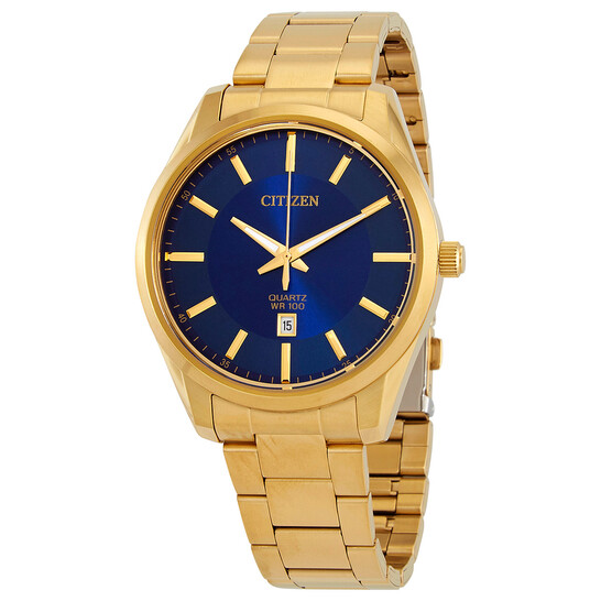 Citizen Quartz Blue Dial Gold-tone Men's Watch BI1032-58L