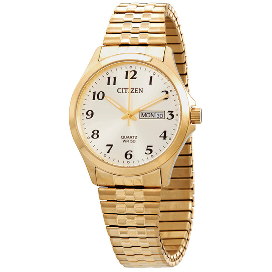 Citizen Quartz Champagne Dial Gold-tone Men's Watch BF5002-99P