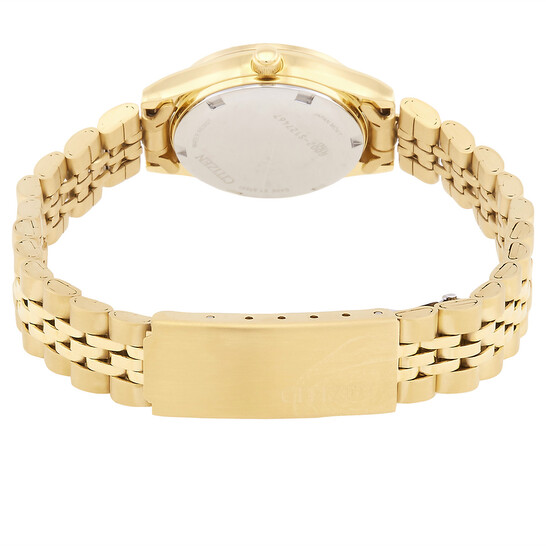 アナログ腕時計 CITIZEN | Quartz Crystal Black Dial Ladies Watch EQ0532-55E Citizen Ladies Gold Tone Stainless Steel Crystal Bezel Black