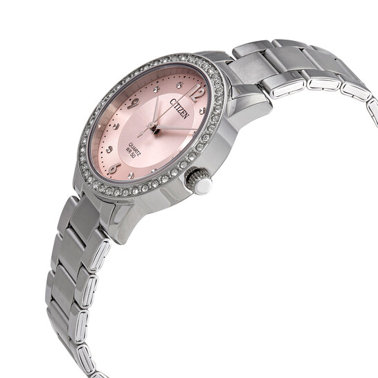 Citizen Quartz Crystal Pink Dial Ladies Watch EL3090-81X