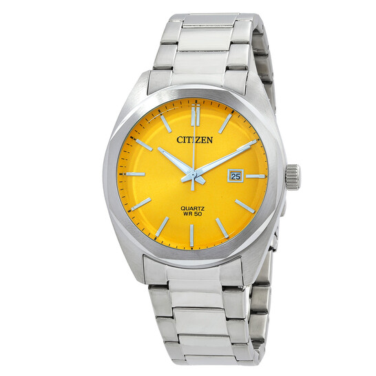 Citizen Quartz Men's Yellow Dial Watch BI5110-54Z 4974374336965
