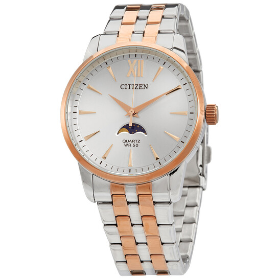Citizen Quartz Moonphase Silver Dial Men's Watch AK5006-58A