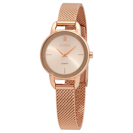Citizen Quartz Rose Dial Rose Gold-tone Ladies Watch EZ7003 