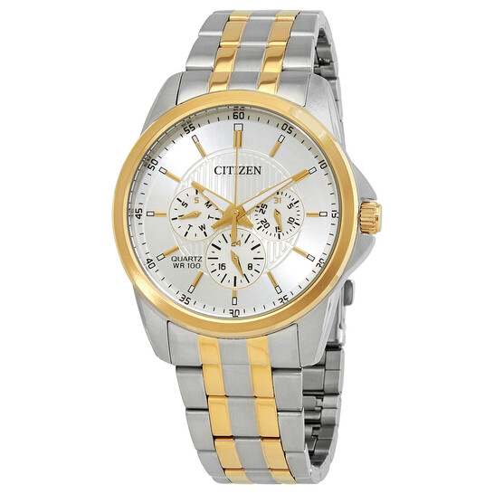 Citizen Quartz Silver Dial Two-tone Men's Watch AG8346-51A