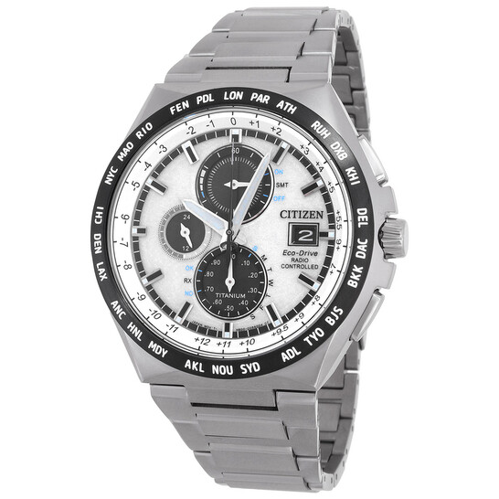 カトラア Citizen Radio-Controlled Perpetual World Time Silver Dial Men's