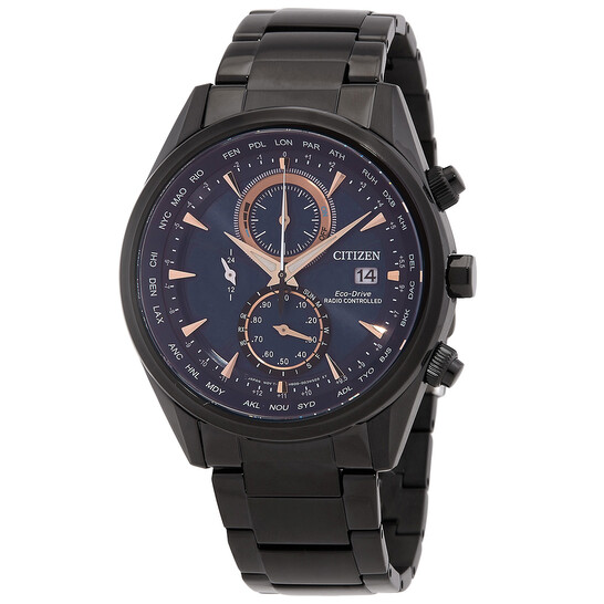 Citizen Radio-Controlled World Time Chronograph Blue Sunray Dial