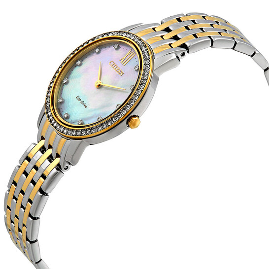 Citizen Eco-Drive Silhouette Crystal Mother of Pearl Dial Ladies Watch EX1484-57D - 546x546 Image #2