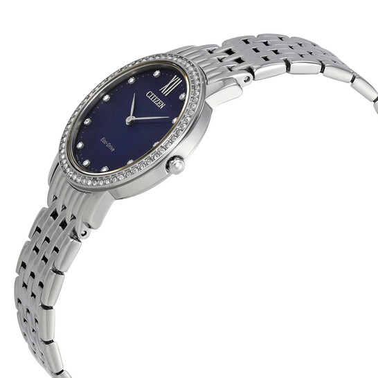 Citizen Silhouette Crystal Navy Blue Dial Ladies Watch EX1480-58L - 546x546 Image #2