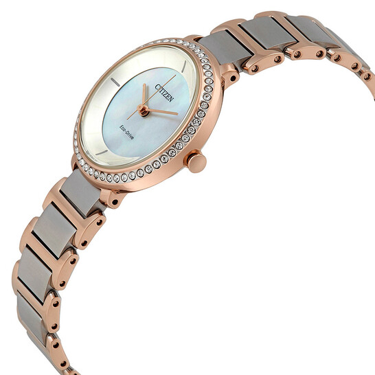 Citizen Silhouette Crystal White Mother of Pearl Dial Ladies Two Tone Watch EM0483-89D Citizen Silhouette Crystal White Mother of Pearl Dial Ladies Two Tone Watch EM0483-89D - 546x546 Image #2