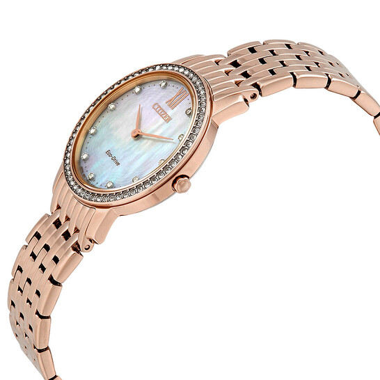 Citizen Silhouette Crystal White Mother of Pearl Dial Ladies Watch EX1483-50D - 546x546 Image #2