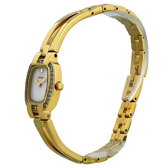 Citizen Silhouette Eco-Drive White Dial Gold-Tone Stainless Steel Ladies Watch EW9932-51A - 546x546 Image #2