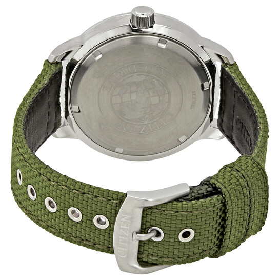 Citizen Solar Black Dial Green Nylon Men's Watch BM7390-22X