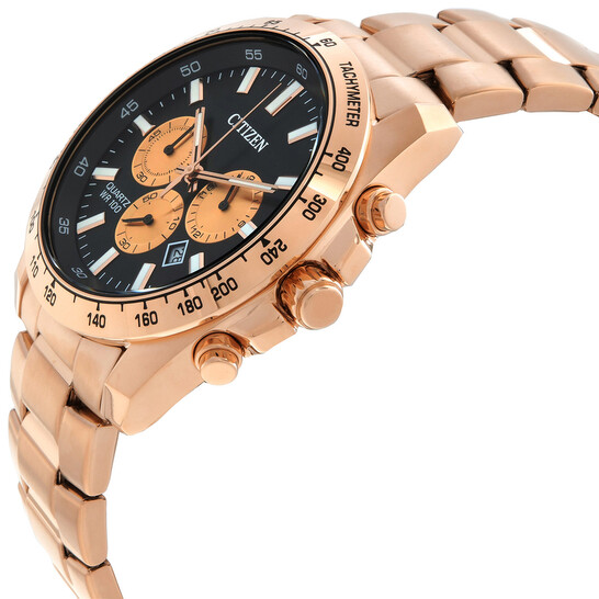 Citizen Sports Chronograph Quartz Black Dial Men's Watch AN8233