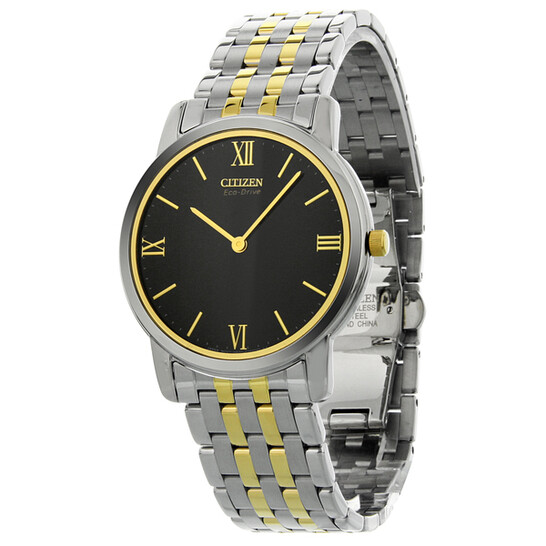 Citizen Stiletto Eco-Drive Black Dial Two-Tone Stainless 