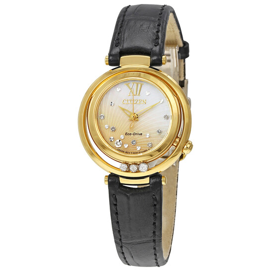 ★レア逆輸入★Citizen Eco Drive Sunrise Ladies Watch L Sunrise LS - Ladies Eco-Drive Gold-Tone Mother-of-Pearl