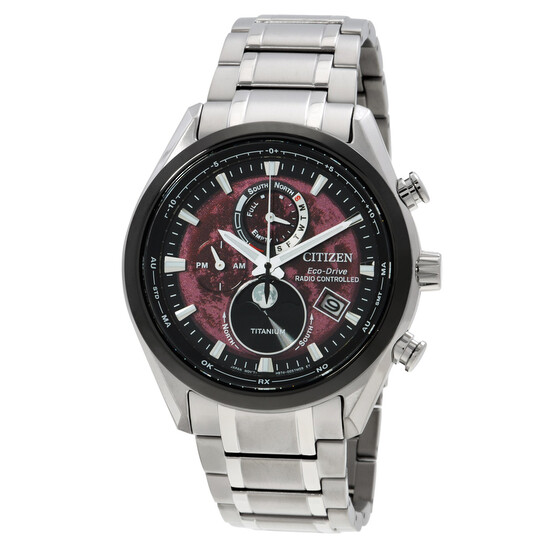 Citizen Tsuki-Yomi A-T Moon Phase Red Dial Men's Watch BY1018-55X