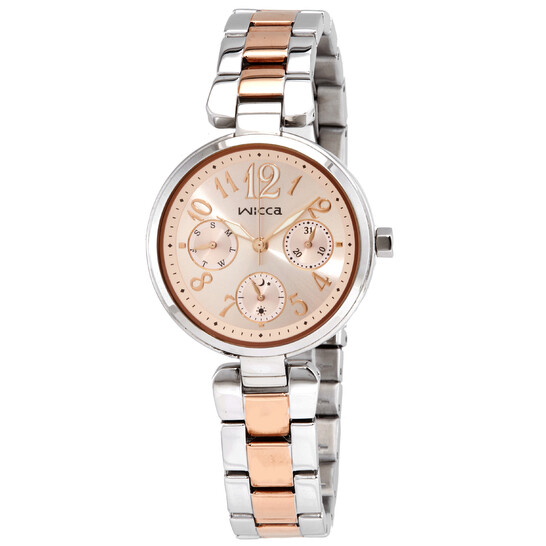 Citizen Wicca Quartz Rose Dial Ladies Watch BH7-431-91 - Watches