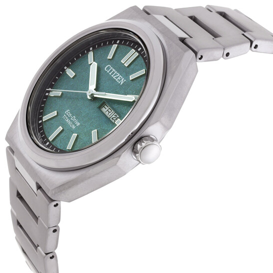 Citizen Zenshin Three-hand Green Dial Men's Watch AW0130-85X