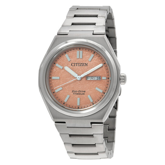 Citizen Zenshin Three-hand Orange Dial Men's Watch AW0130