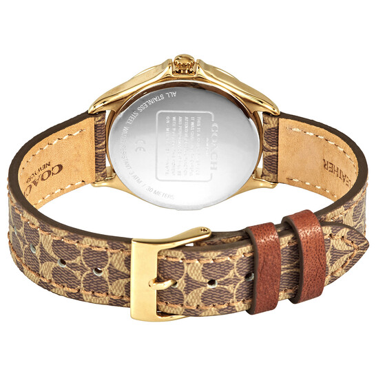 Coach Astor Quartz Crystal Gold Dial Ladies Watch 14503218