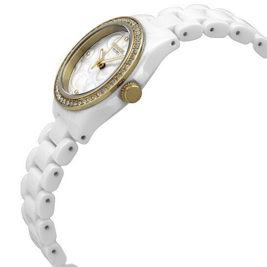Coach Astor Quartz Crystal White Dial Ladies Watch 14503254