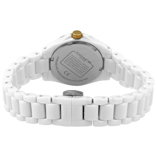 Coach Astor Quartz Crystal White Dial Ladies Watch 14503254