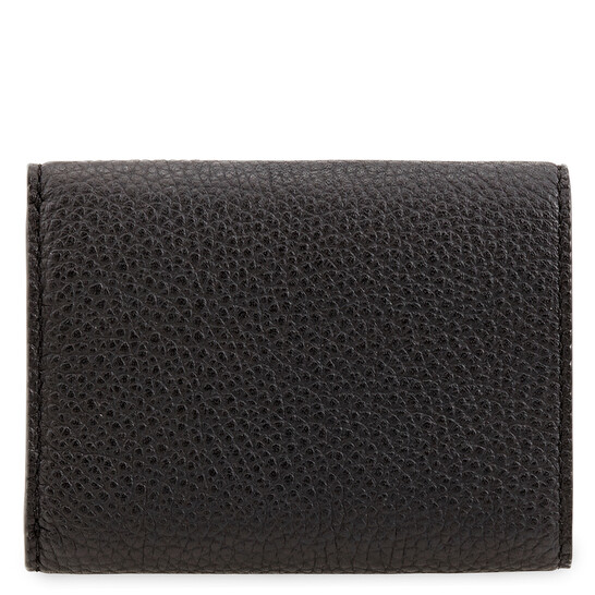 Coach Black/Khaki Trifold Origami Coin Wallet 76312 BK/KH