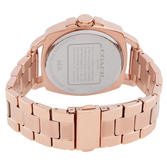 COACH 腕時計 14503949ローズゴールド Coach Boyfriend Chronograph Quartz Crystal Silver Dial