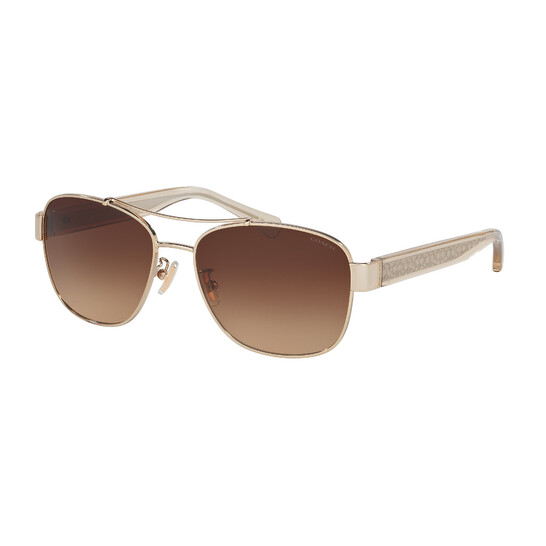 Coach Brown Gradient Pilot Ladies Sunglasses HC7064 926513  display picture 3
